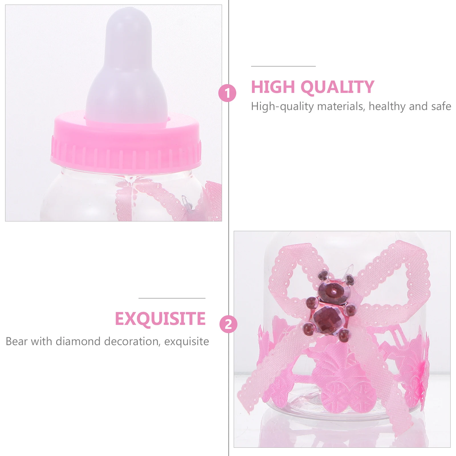 

12Pcs Sweet Baby Bottle Candy Packaging Transparent Plastic Gift Boxes for Parties