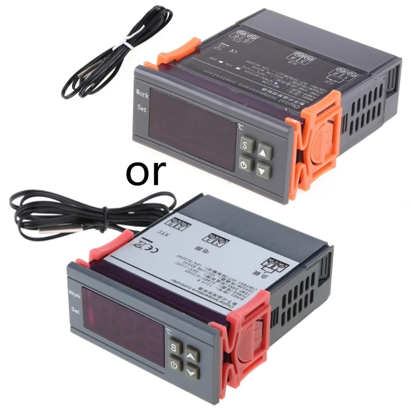 Cyfrowy regulator temperatury LED Termostat Celsjusza czujnikiem Sterowanie grzejnikiem 90-250 V Nadaje się do zastosowań