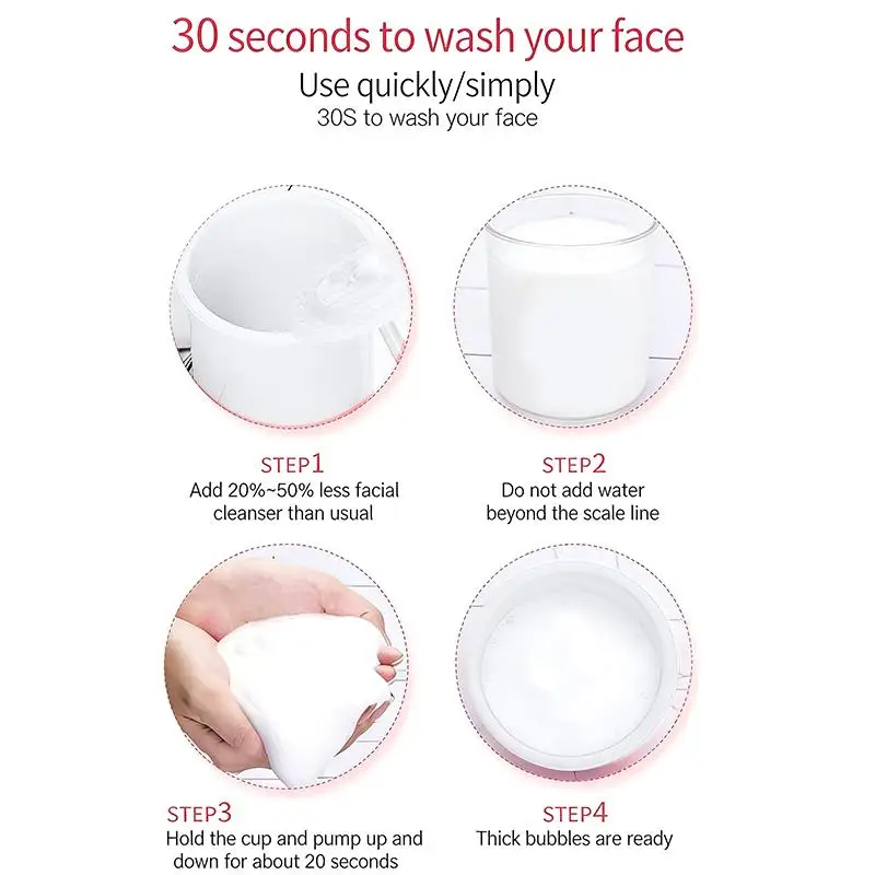 Espumador Facial Portátil de Plástico Simple para la Rutina Diaria de Cuidado de la Piel por la Mañana y por la Noche