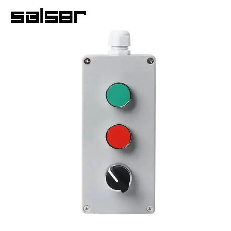 DIY Metal Push Button Control Box Explosion-proof Junction Waterproof Boxed Emergency Start Reset Electric