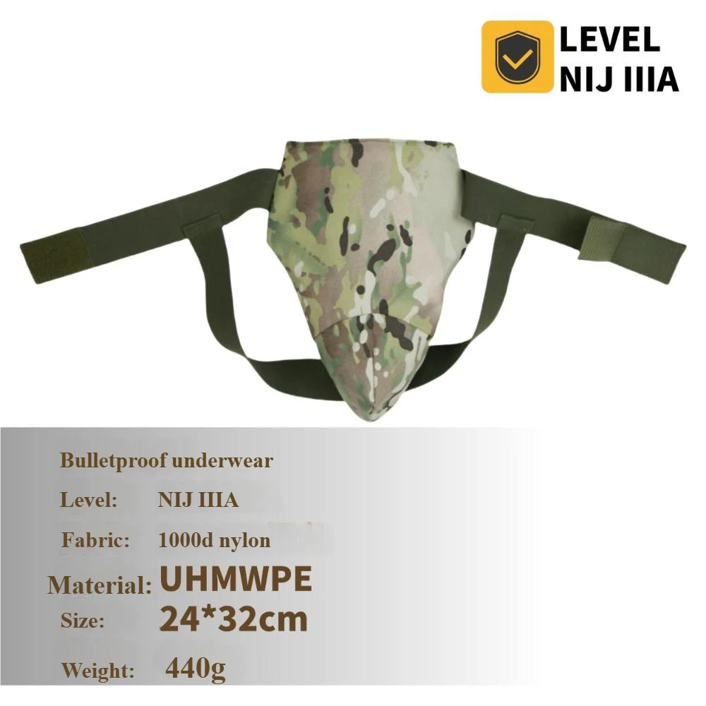 Real NIJ IIIA PE 9mm.44mag Survival Self-Defens Tactical Concealment Underwear Bulletproof Protection Tactical Underpants