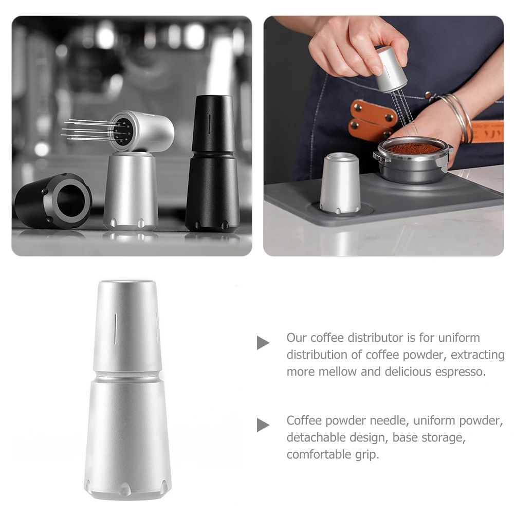 

Coffee Distributor Stainless Steel Needle Even Powder Distribution Ergonomic Handle Tool For 58Mm Portafilter