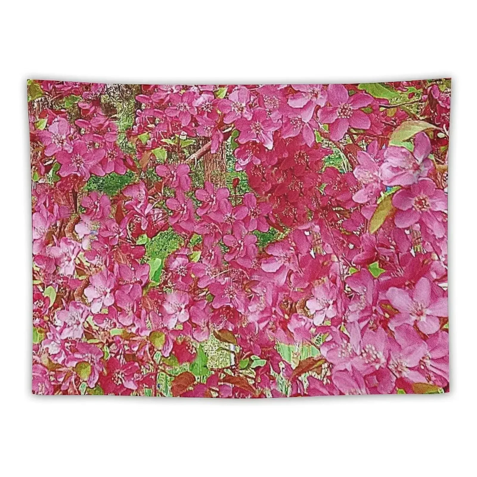 

FUCHSIA PINK CRABAPPLE SPRINGART Tapestry Wall Carpet Room Design Decoration For Home Tapestry