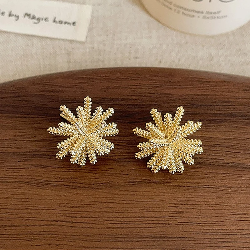 

925 Sterling Silver Three Dimensional Wheat Ear Bouquet Stud Earring for Women Fine Jewelry High Luxury Vintage Accessories
