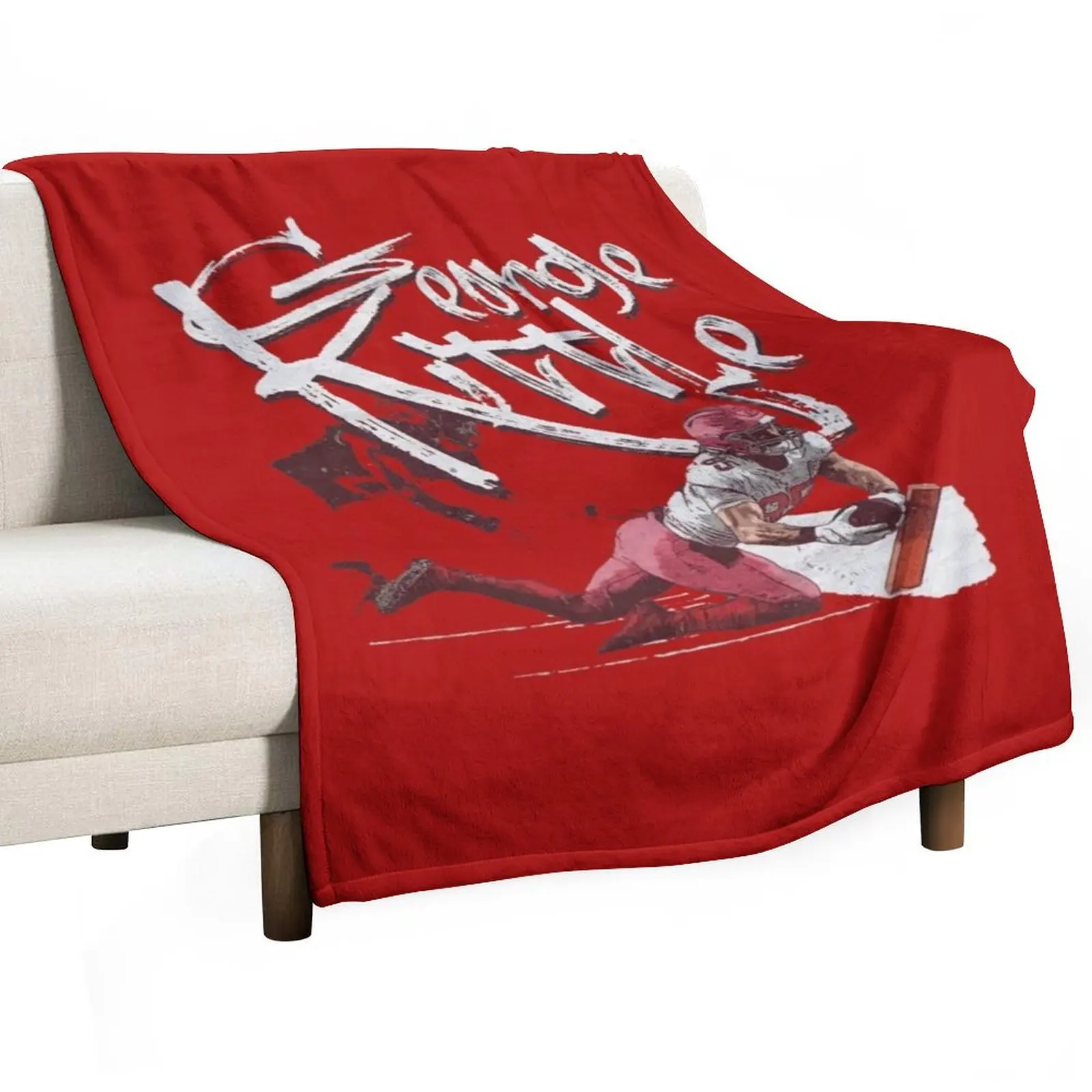 

George Kittle Throw Blanket Decoratives Kid'S Bed covers blankets ands Blankets
