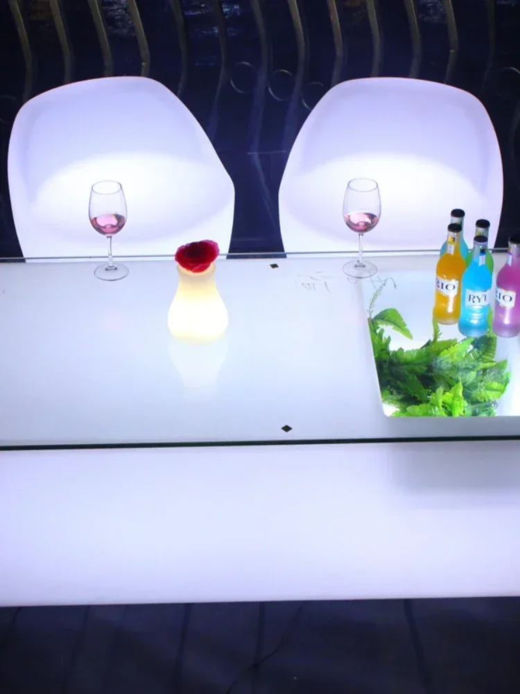 طاولة القهوة طاولات وكراسي LED كشك طاولة كرسي مزيج من طاولة البار الإبداعية #2