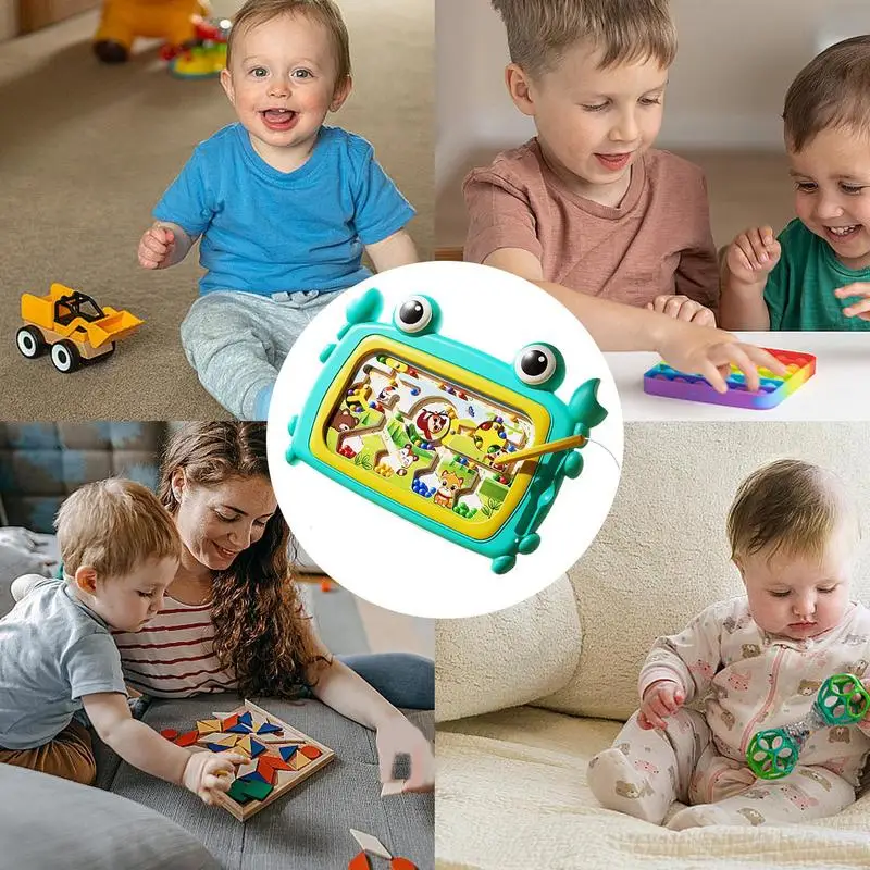 Magnetic Drawing Board Interactive Crab Drawing Board Multifunctional Sensory Toys Color Sorting Game For Early Education