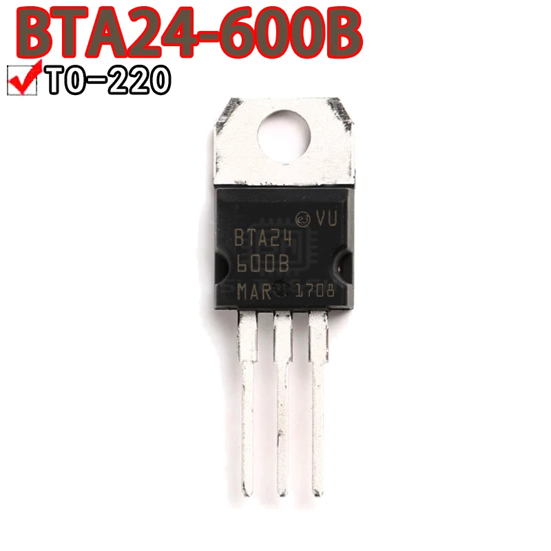 5PCS Nuevo Original Triacs BTA24 BTA24-600B 25 Amp 600 Voltios a-220 BTA24-800B BTA24-1200B BTA24-1200BW BTA24-600C BTA24-600BW