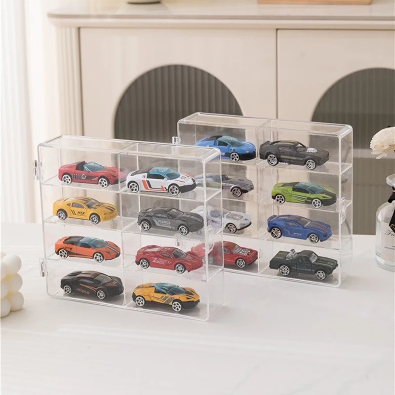 1/64 Scale Acrylic Display Case Compatible with Toy Cars,Matchbox Cars,8 Slots Display Case for Toy Cars,Matchbox Cars Storage