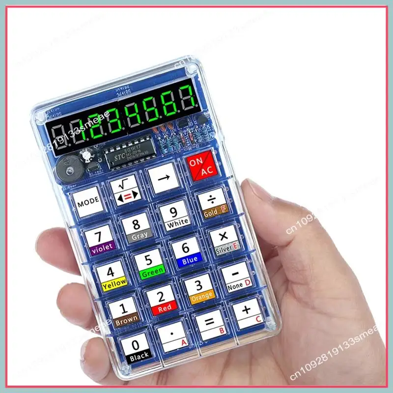 N94R Build-Your-Own LED Calculator - Electronic DIY Kit With 51 Microcontroller And Digital Tube, Resistance Conversion Projects