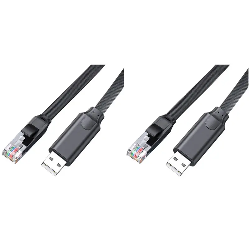 Консольный кабель QWE-2X USB-RJ45, последовательный адаптер RS232 для портативных компьютеров, консольный кабель-конвертер USB-R