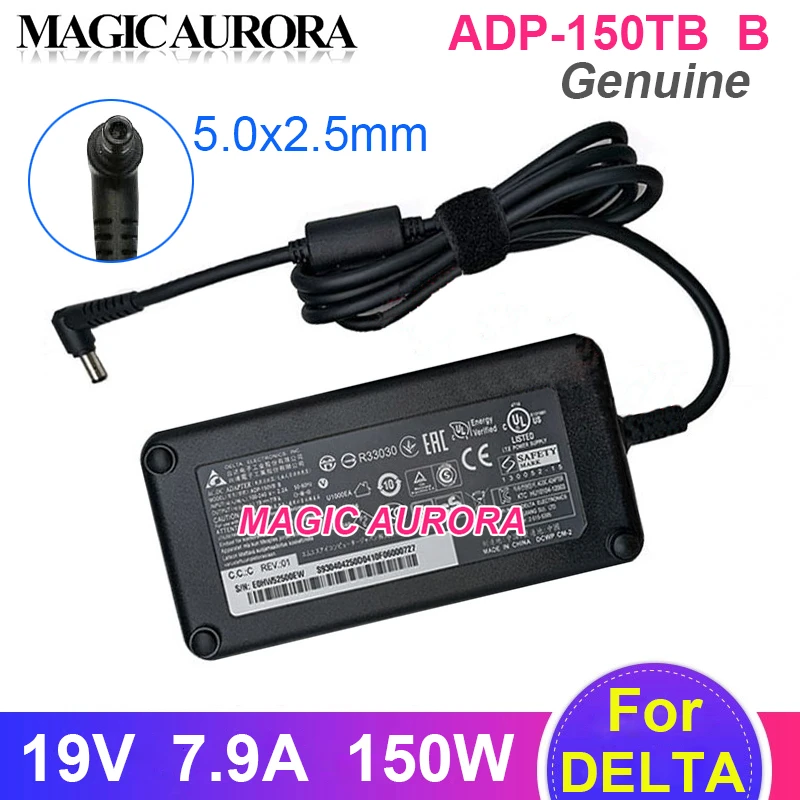 Genuine DELTA 19V 7.9A 150W Laptop Adapter ADP-150TB B For RAZER BLADE RZ09 911M2 M3 Computer Charger Power Supply 5.5x2.5mm