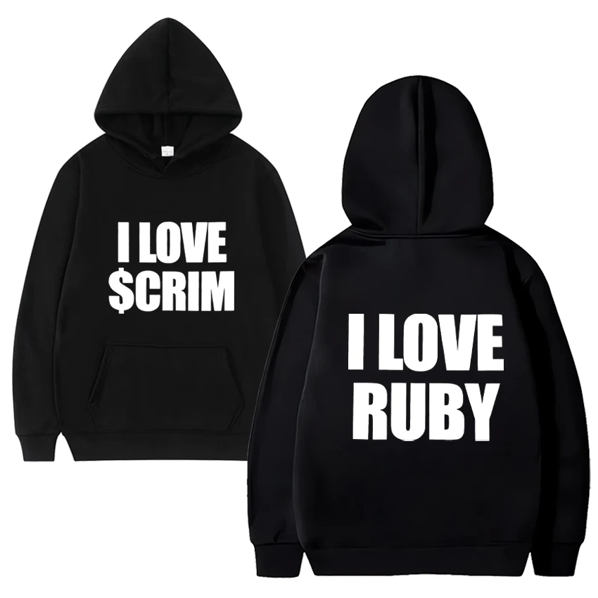 Suicideboys I love scrim I love ruby Double Sided printed Hoodie Men Women vintage streetwear Unisex Fleece Long sleeve pullover