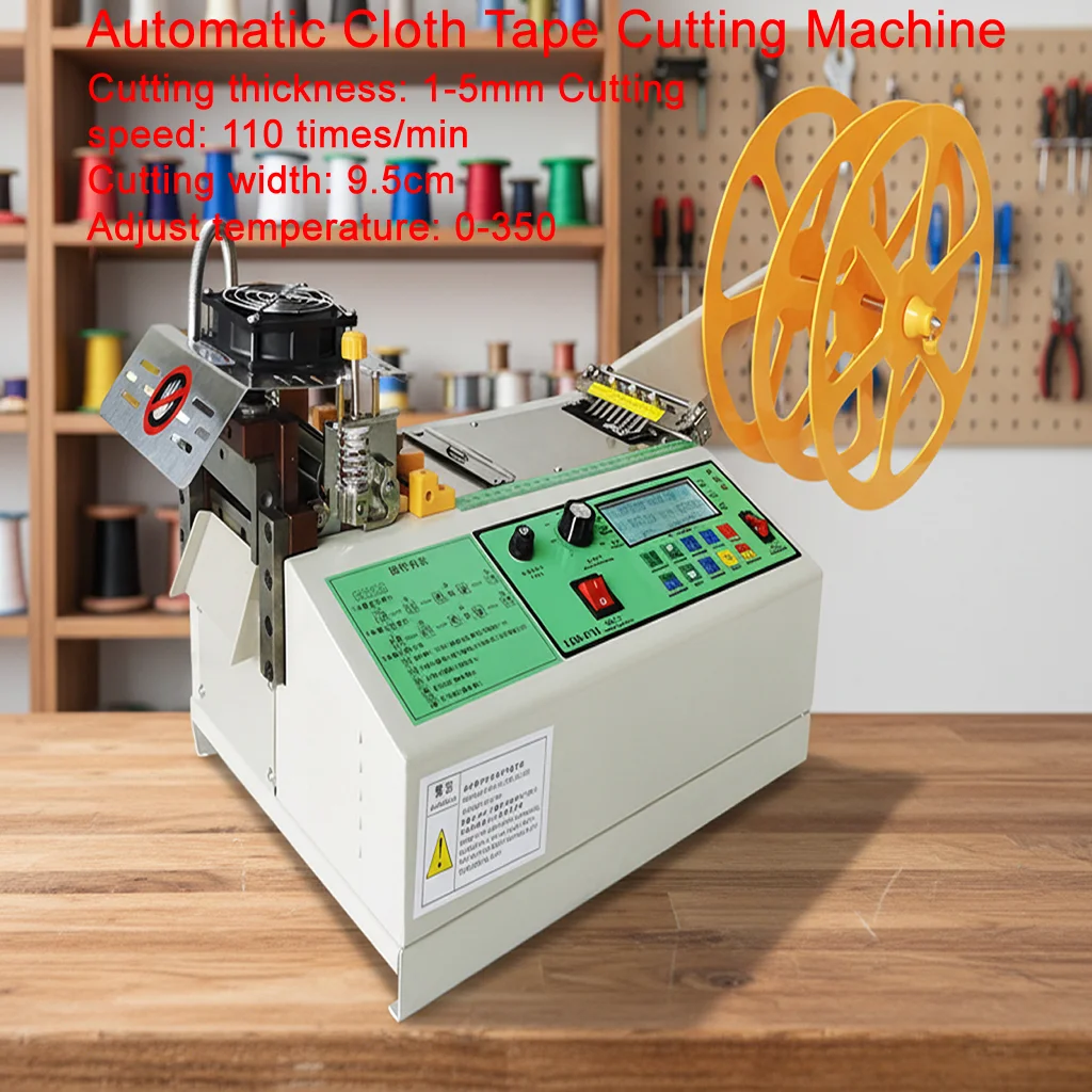 Automatic Cloth Tape Cutting Machine LCD Screen Hot and Cold Knife Tube Zipper Heat Shrink Cutter Cutting Machine