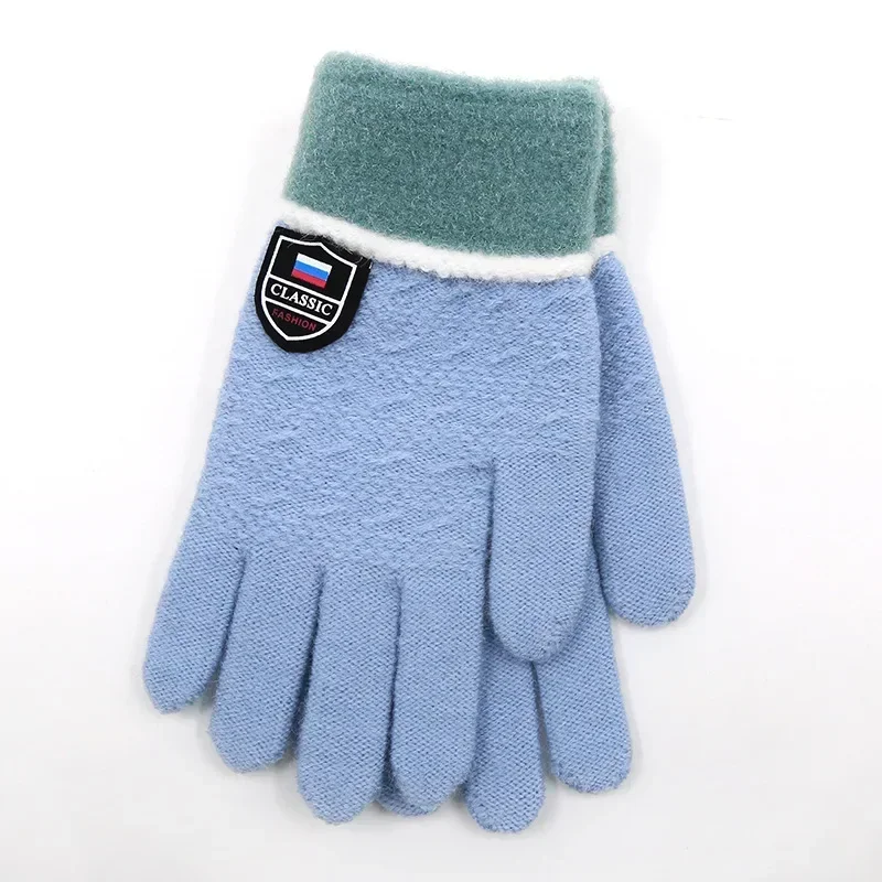 Gants d'hiver chauds monocouche pour enfants, mitaines douces, toucher lisse, gants confortables pour enfants, adolescent, étudiant, 8 à 15 ans