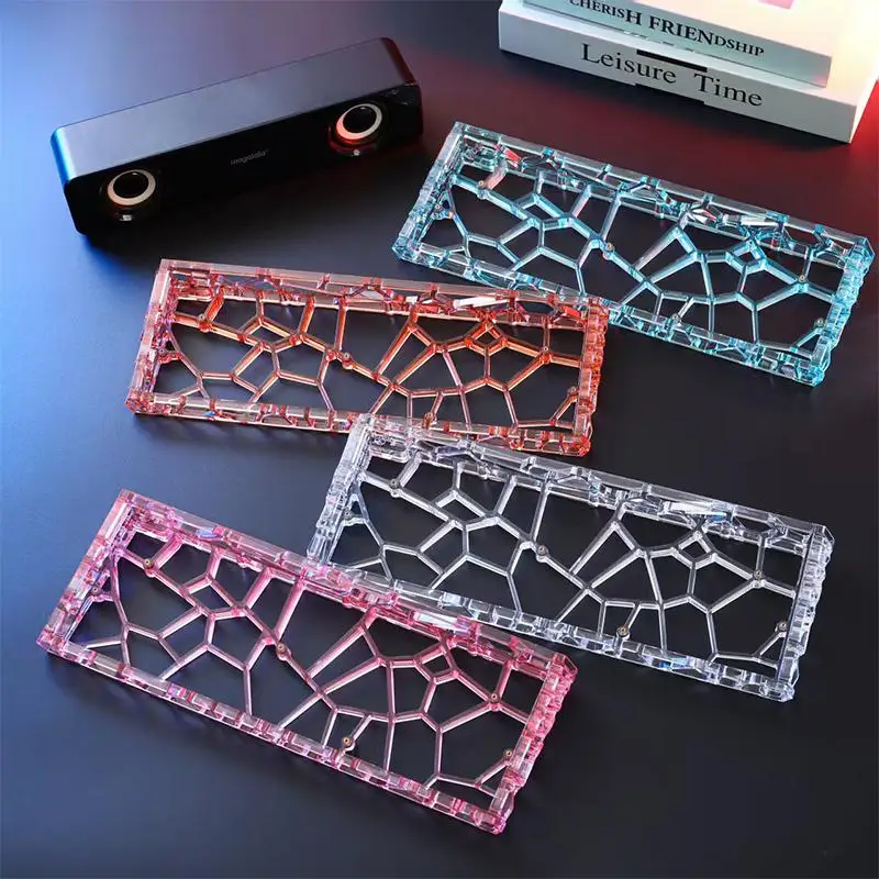 GH60 Transparent Keyboard Shell Hollow Layout Acrylic Case for Custom Mechanical DIY Build High Compatibility