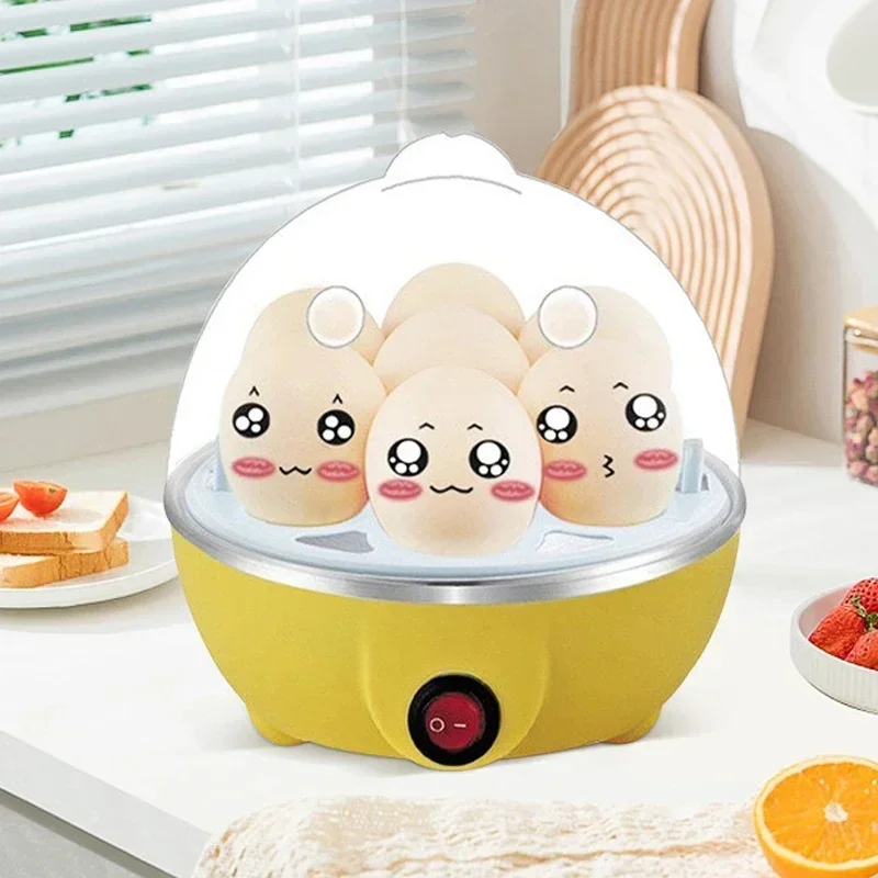 Electric Egg Boiler 7 Eggs Steamer Multifunctional Cooker with Auto Shut Off for Omelet Soft Medium and Hard Boiled Eggs