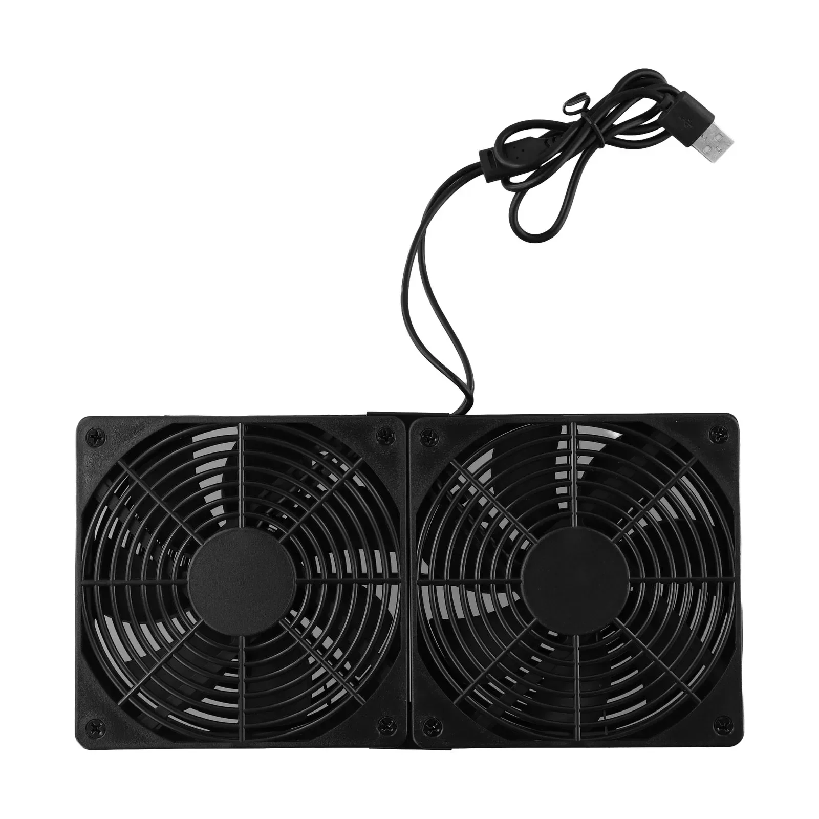 120mm USB Powered Dual Fan for PC Router Efficient Cooling Solution for AV Receivers Game Consoles and Laptops