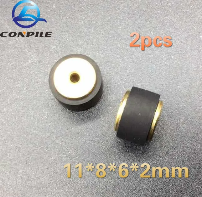 2pcs copper 11*8*6*2mm rpinch roller for cassette deck tape recorder