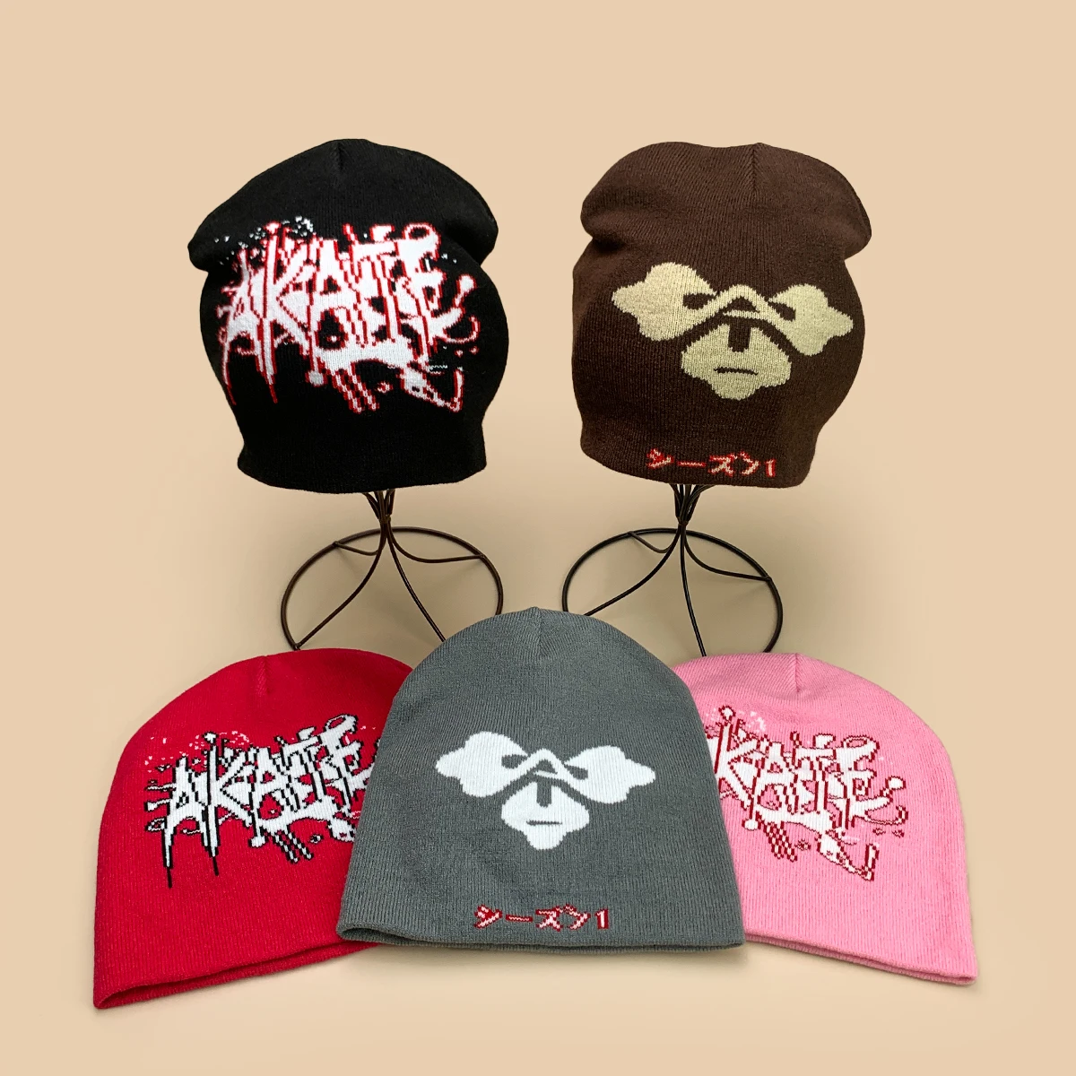 

Street Hip-hop Jacquard Pattern Letters Knitted Hats New Men Women Warm Color Block Fashion Personal Versatile Outdoor Beanies