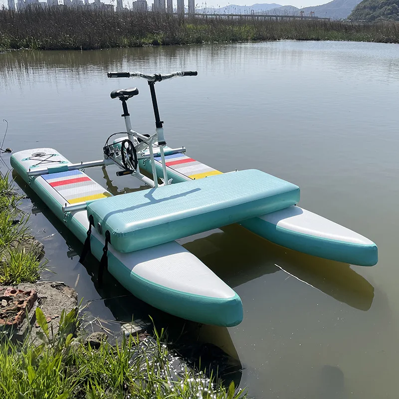 

Single Water Inflatable Bike Rubber Fishing Attractions Boat Sightseeing Pedals