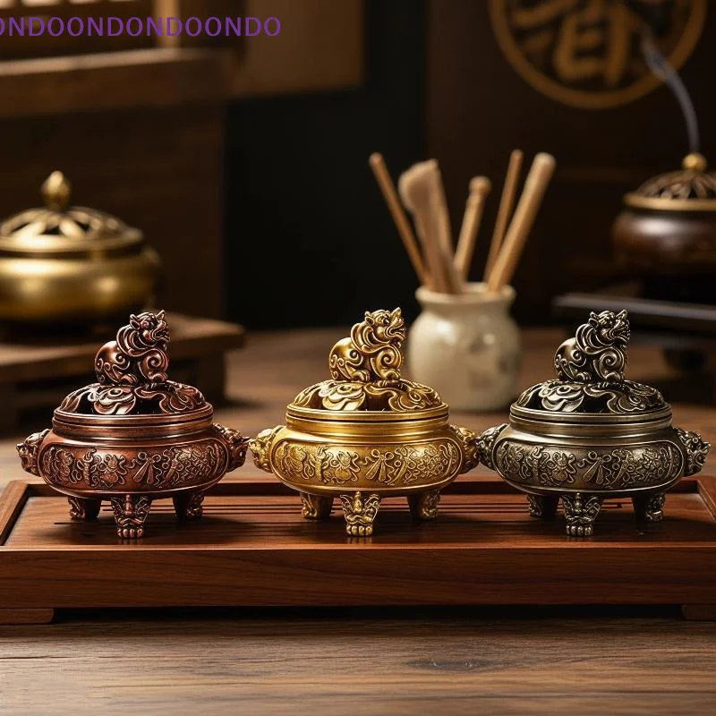 Alloy Hollow Incense Burner Stickless Powder Incense Holder No Ash Leakage for Living Room Relaxation
