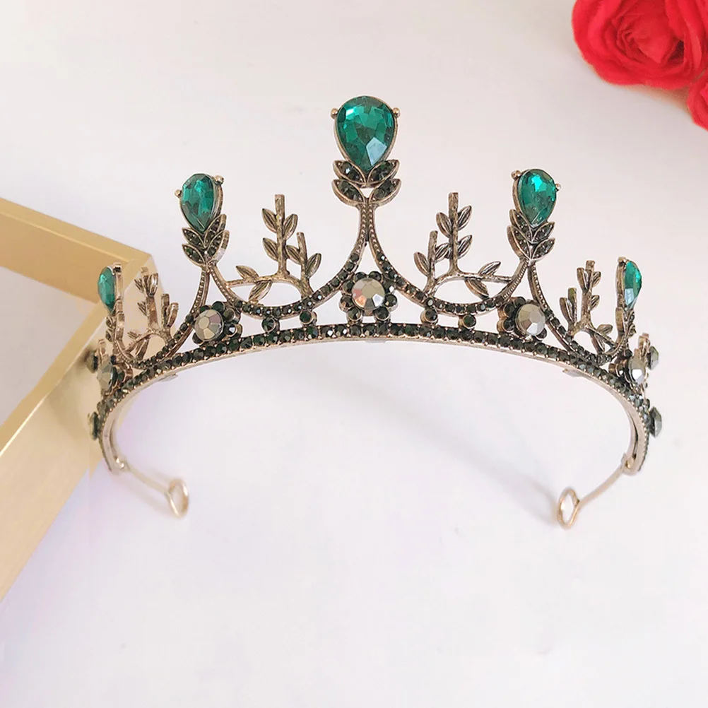 

1pc Vintage Crown Hairband Rhinestone Bridal Wedding Headwear Party Accessory Crown Headdress For Women Girls Prom Cosplay