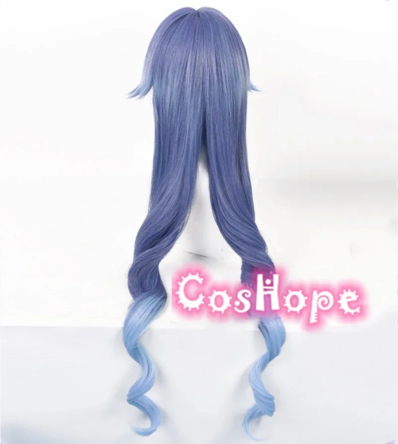 Layla Cosplay Wig Curly Wig Blue Gradient Wig Cosplay Anime Cosplay Wigs Heat Resistant Synthetic Wigs Halloween