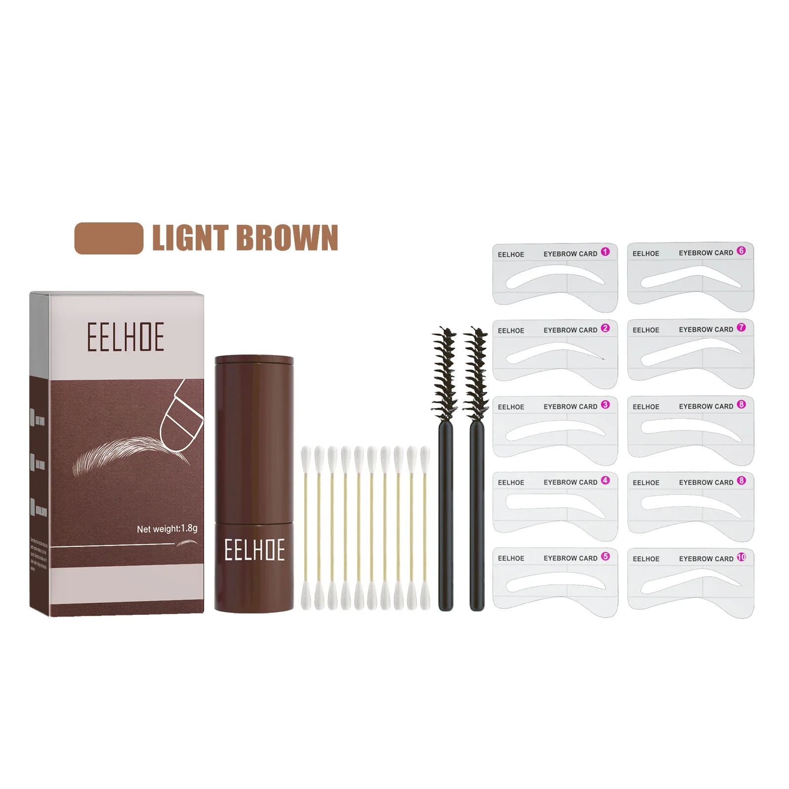 EyeblogugStamp-Kit de poudre à sourcils, Stbbles, Maquillage travaillait fiant, Rehausseur de délié, Maquillage naturel étanche, Cosmétiques pour sourcils