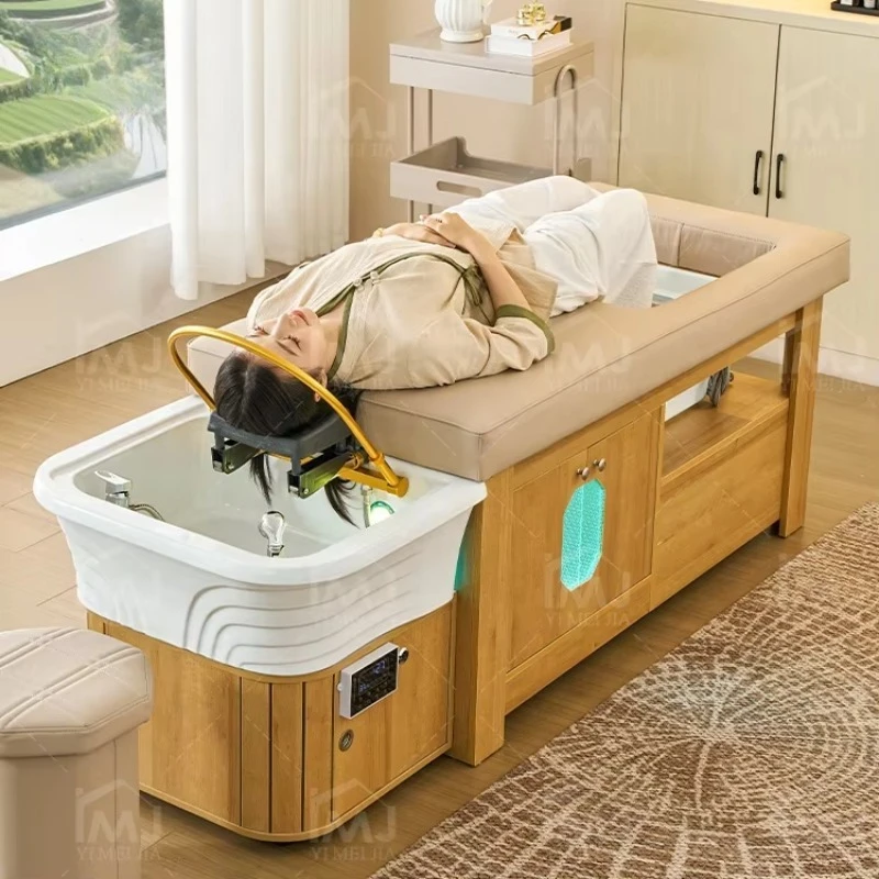 

Кушетка-мойка для мытья волос, тайского массажа, корейского педикюра, деревянная кровать для спа-процедур для головы