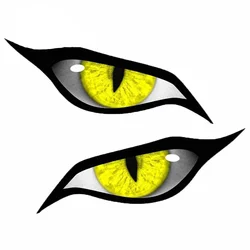 Car Stickers for Evil Yellow Eyes RV Motorcycle Occlusion Scratch Waterproof Windshield VAN Anime Decal VINYL STICKER Products