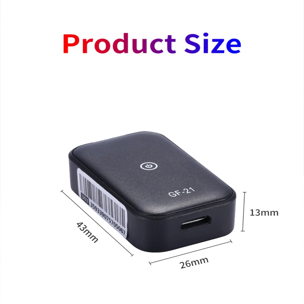 EURS Mini GPS Tracker GF21 Car Tracker Vehicle GPS Locator Anti-Lost Recording Listening Smart Tracking Device Auto Parts