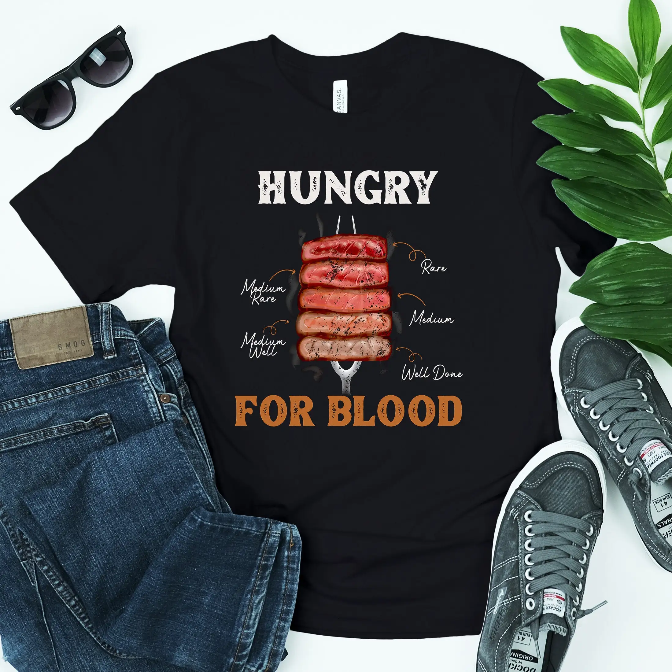 Carnivore T Shirt Meat Lover Rare Steak Hungry For Blood Craving Bbq Funny Grilling