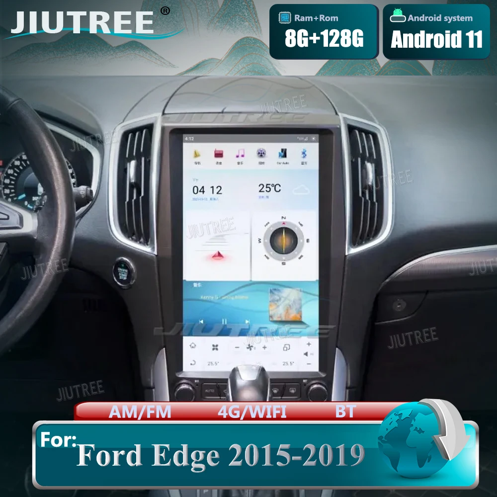 

Android 11 Qualcomm 13,6 "для Ford Edge 2015-2021, автомобильный GPS-навигатор, мультимедийный плеер, CarPlay, автомобильное радио, стерео, вертикальный экран