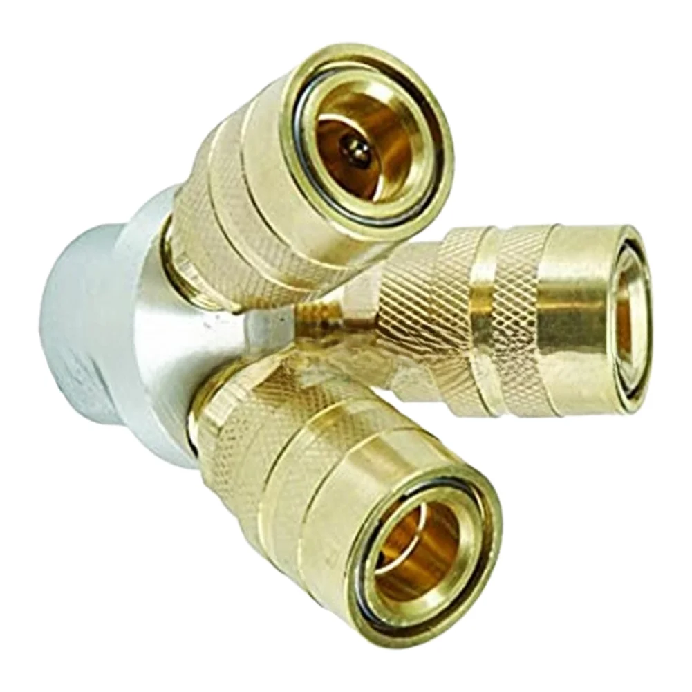 1/4NPT Quick Connect Air Compressor Fitting 3-Way Air Manifold Air Hose Connectors Fitting Compressor Splitter Accessories