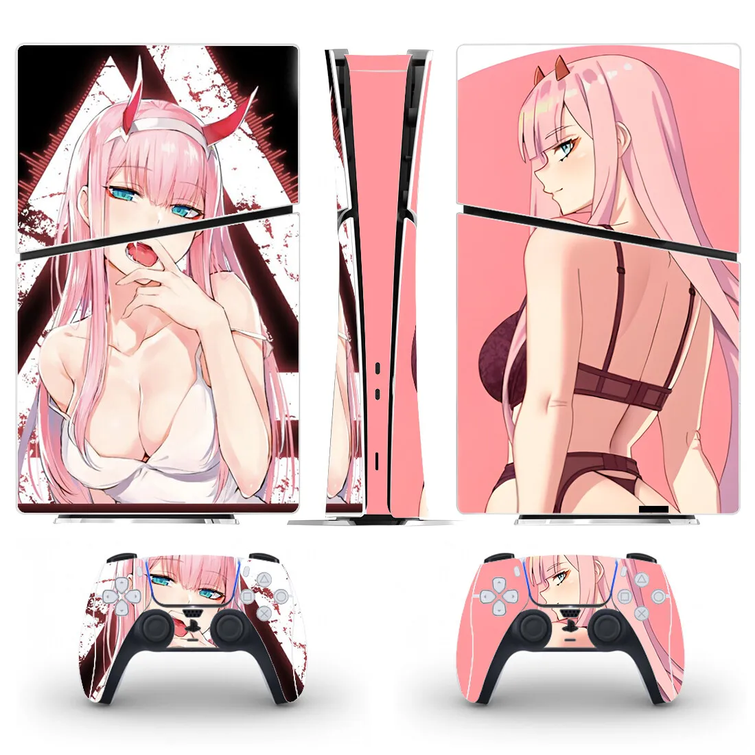 

Anime Girl Darling in The FranXX Zero Two PS5 Slim Digital Skin Sticker Decal Cover for Console Controller PS5 Slim Skin Vinyl