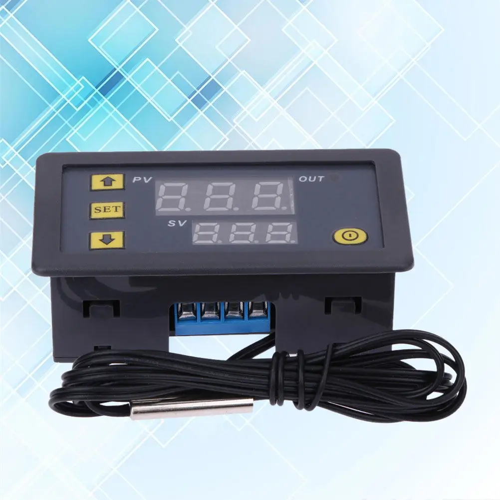 Digital Temperature Controller 12V Waterproof Sensor High Precision Display for Home Office Store Stable Temperature Control