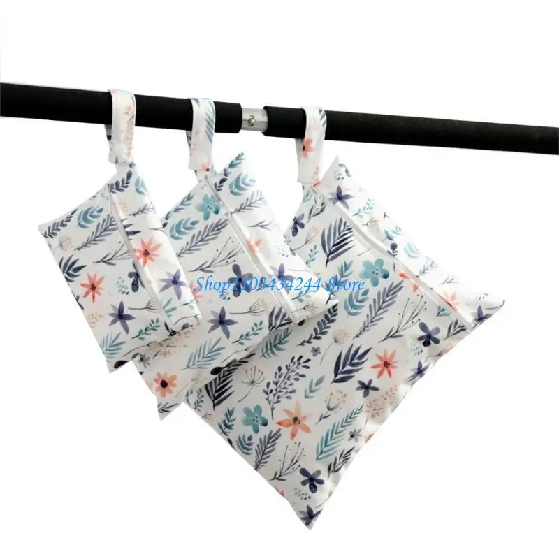 أكياس معلقة مبللة قابلة لإعادة الاستخدام حقيبة حفاضات السفر متعددة الوظائف معلقة جيب حقيبة تخزين الوسادة الصحية المحمولة #5