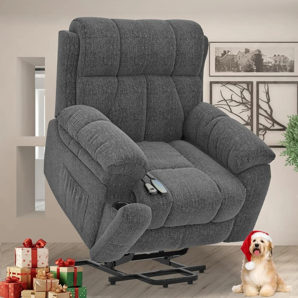 Oversized Lift Chairs Recliner for Elderly with Massage and Heat, Overstuffed Wide Recliners, Recliner Chairs, Recliner