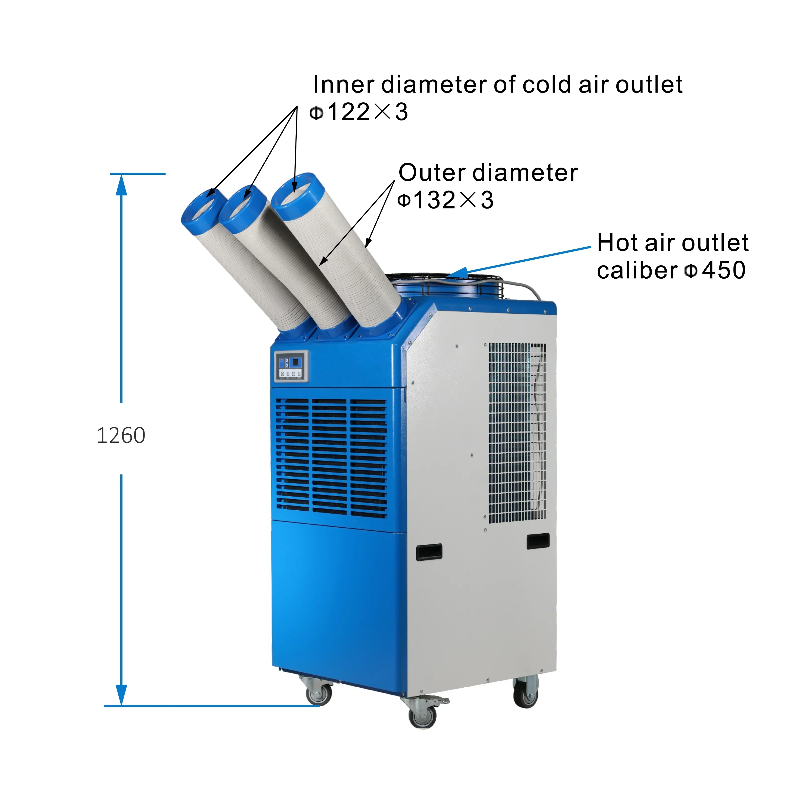 24000BTU Portable Air Conditioner Move Free for Workshop Stations QD-65