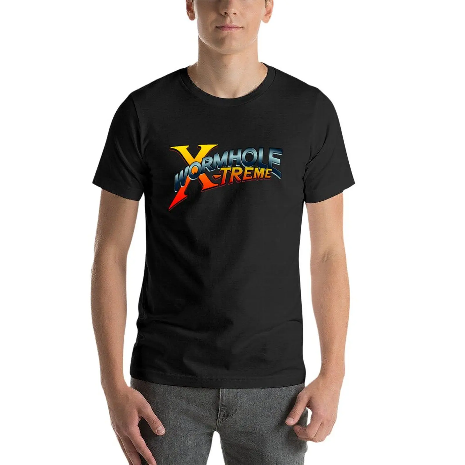 Wormhole-X-Treme Blanks T-Shirt para Homens, Roupas Brancas, Coisas Baratas