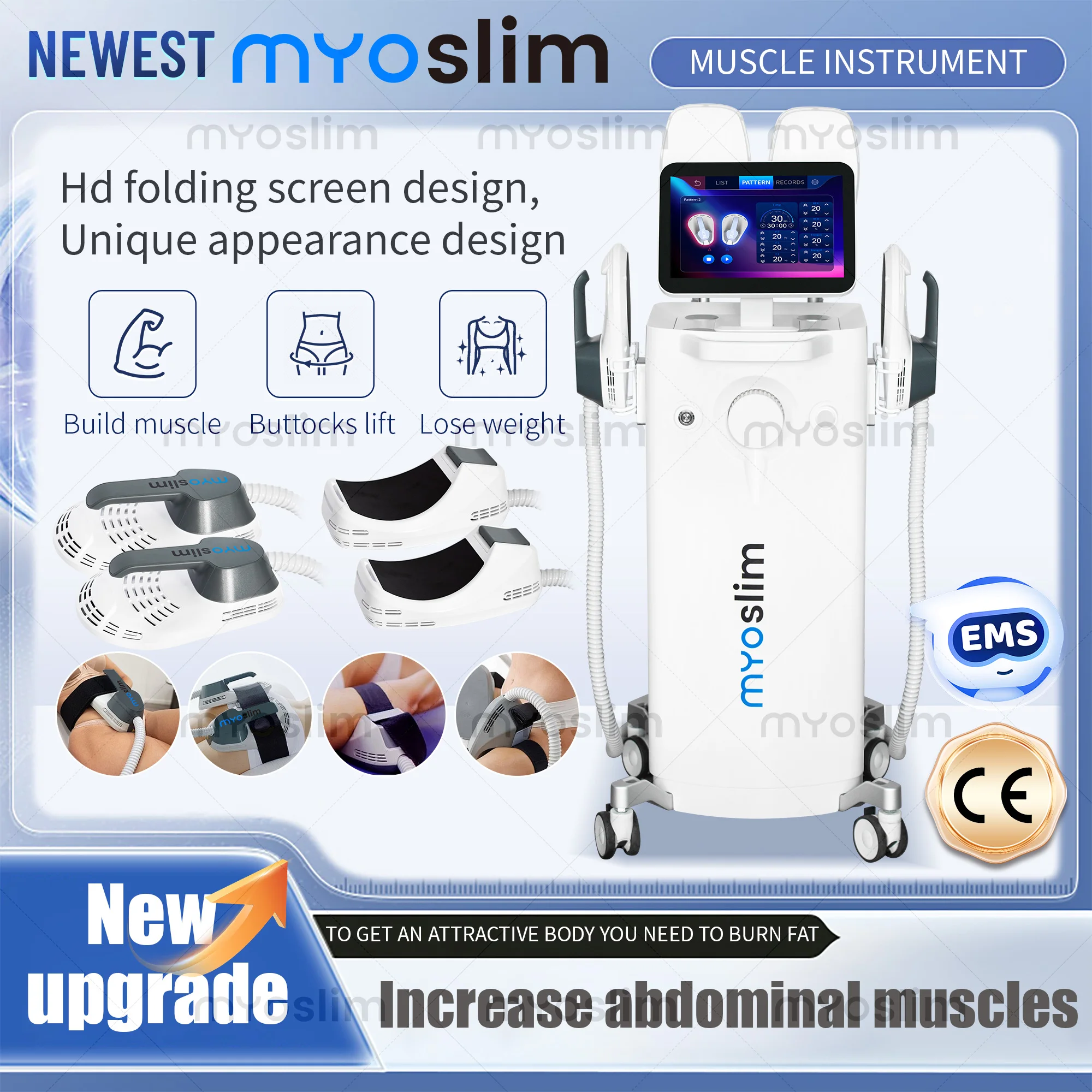 

Professional Slim Body Contour Sculpting Machine 6000w 15 T Muscle Stimulator for Cellulite Reduction Muscle EMS