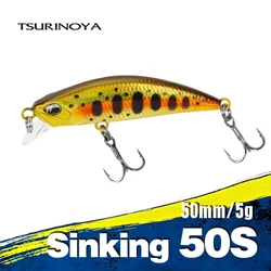 TSURINOYA Sinking Minnow Mini Hard Lure DW63 50S 50mm 5g Artificial Fishing Lure Wobblers Crankbait Trout Bait