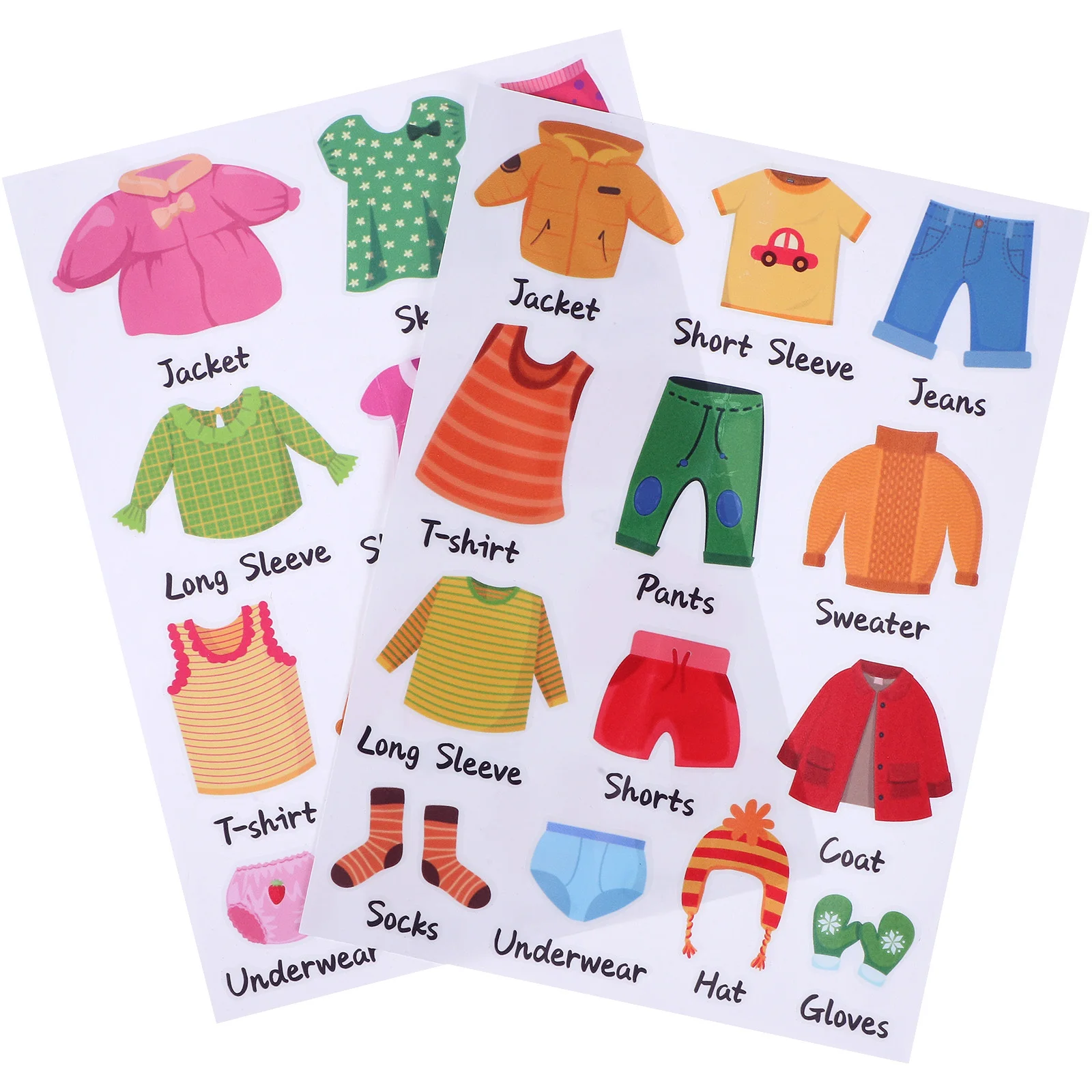 1 Sheet Clothes Clothing Category Sticker Clothes Classification Label Decal Drawer Organization Sticker