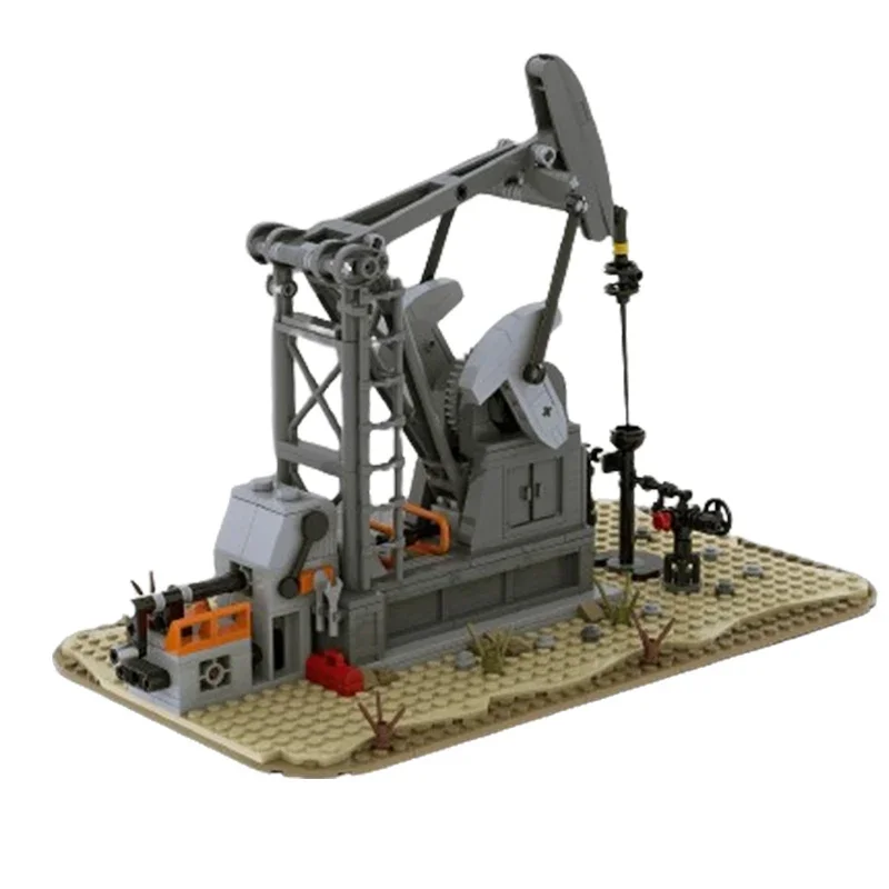 Functioning Oil Pump Jack Building Blocks Set Oil Derrick Model Toys Children Gifts(483 PCS)