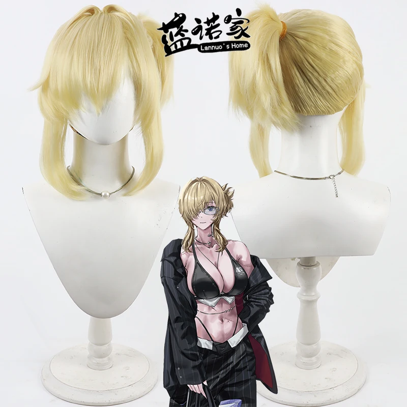 

Anime Goddess of Victory Nikke Glavi Cosplay Wig Halloween Carnival Party Props Synthetic Hair Heat Resistant Fiber + Wig Cap