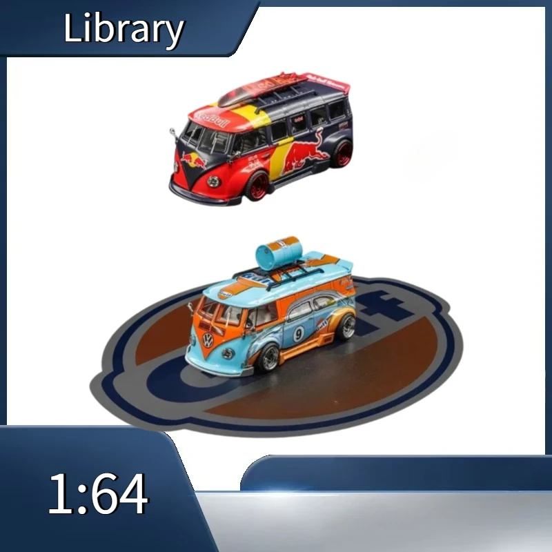 LIBRARY 1:64 Volkswagen Red Bull Lackierung, Modellauto aus Druckgusslegierung, Sammlerstück für Erwachsene, Geschenk für Männer.