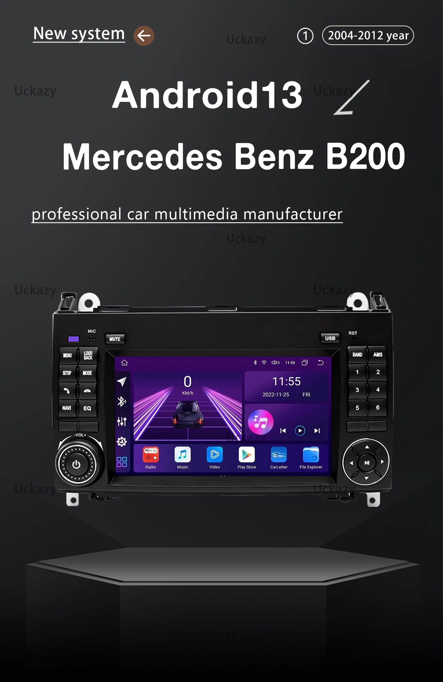 2Din Android 13 Car Radio For Mercedes Sprinter Benz B200 Vito W639 Viano B Class W169 W245 W20 Multimedia Stereo GPS Navigation