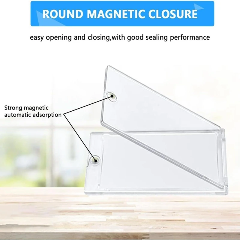 35PT Magnetic Card Holder Display Case Set Fit for YuGiOh Pokmon Game Sports Trading Cards Sleeves Hard Acrylic Protector Toy