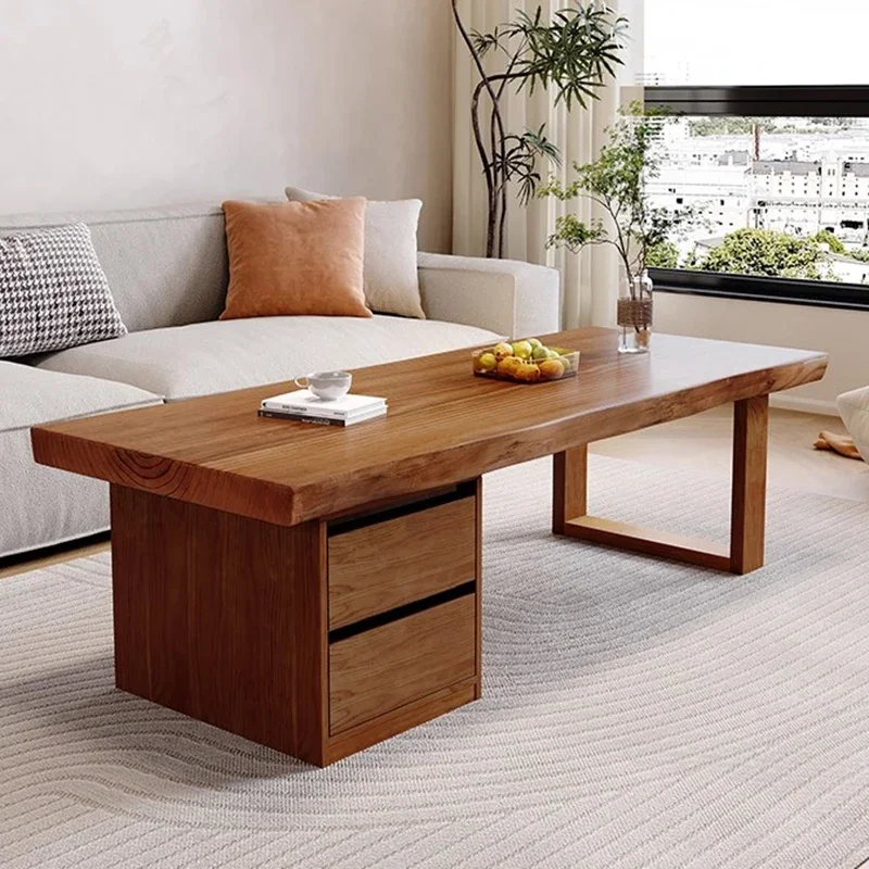 

m Wood Coffee Table Luxury Modern Living Room Designer Storage Side Table Drawers Mesa Chinese Style Furniture m